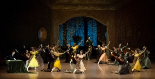 First performance: second act of Onegin - entrance of Prince Gremin