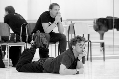Marco Goecke and ballet master Rolando D'Alesio at the rehearsal