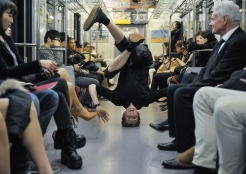 Alexander McGowan in the Tokyo Subway