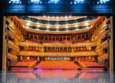 Still empty: The auditorium of the Shanghai Grand Theatre before the performance