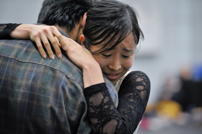 Hyo-Jung Kang and Constantine Allen in the rehearsal