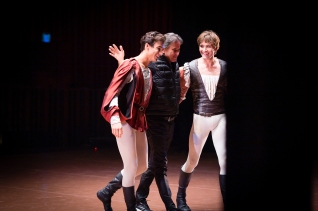 After the dress rehearsal: Martí Fernández Paixà, Artistic Director Tamas Detrich and Friedemann Vogel leave the stage